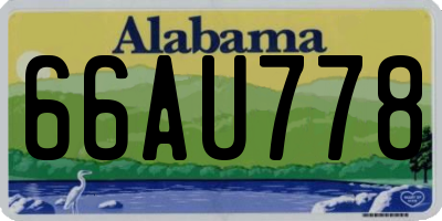AL license plate 66AU778