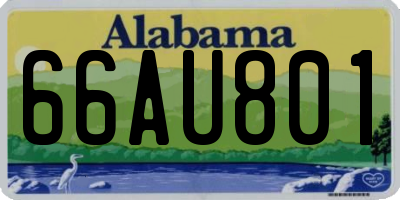AL license plate 66AU801