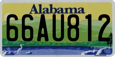AL license plate 66AU812