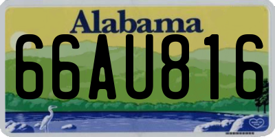 AL license plate 66AU816