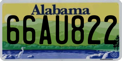 AL license plate 66AU822