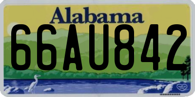 AL license plate 66AU842