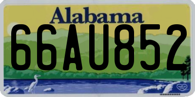 AL license plate 66AU852
