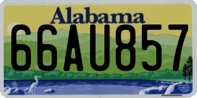 AL license plate 66AU857