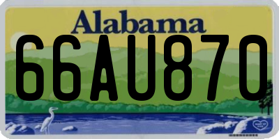 AL license plate 66AU870