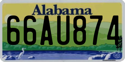 AL license plate 66AU874