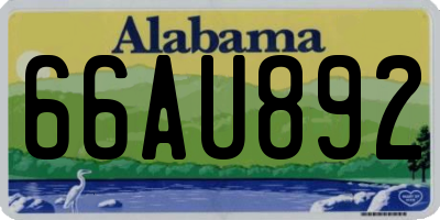 AL license plate 66AU892