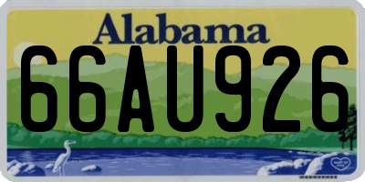 AL license plate 66AU926
