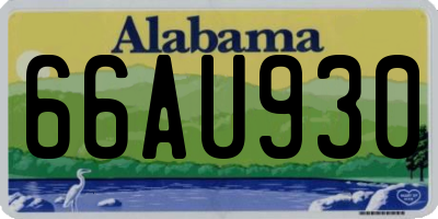 AL license plate 66AU930
