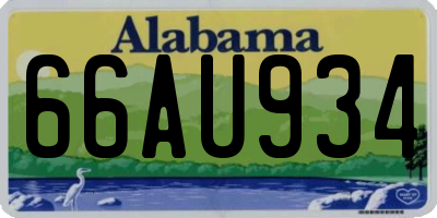 AL license plate 66AU934