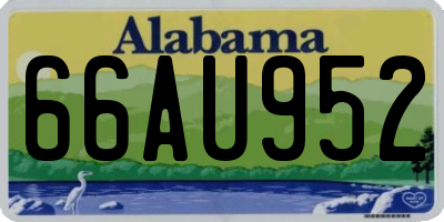 AL license plate 66AU952