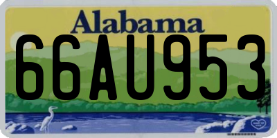 AL license plate 66AU953