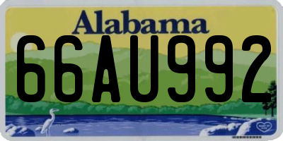AL license plate 66AU992