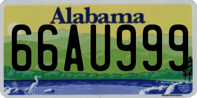 AL license plate 66AU999