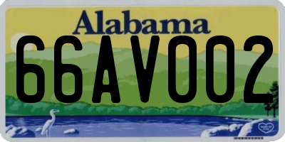AL license plate 66AV002