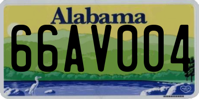 AL license plate 66AV004