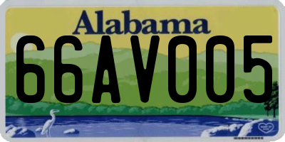 AL license plate 66AV005
