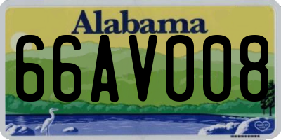 AL license plate 66AV008
