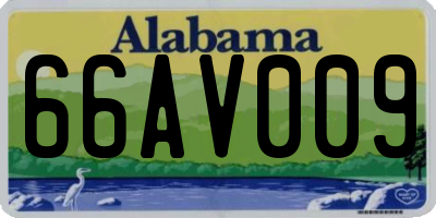 AL license plate 66AV009