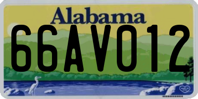 AL license plate 66AV012