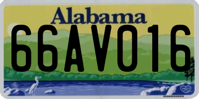 AL license plate 66AV016