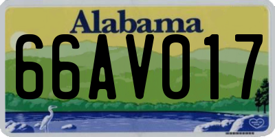AL license plate 66AV017