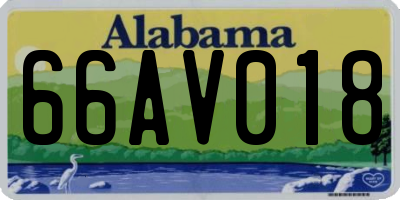 AL license plate 66AV018