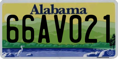 AL license plate 66AV021