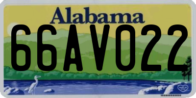 AL license plate 66AV022