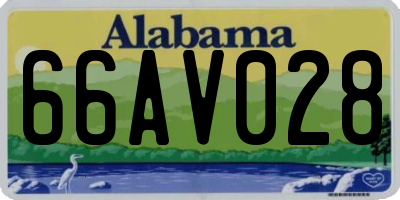 AL license plate 66AV028