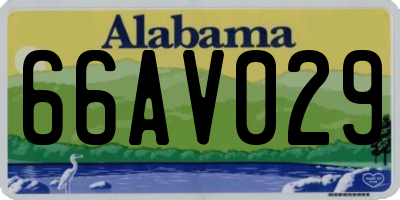 AL license plate 66AV029