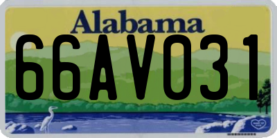 AL license plate 66AV031