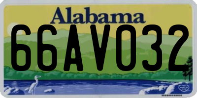 AL license plate 66AV032