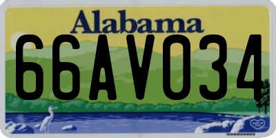AL license plate 66AV034