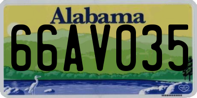 AL license plate 66AV035