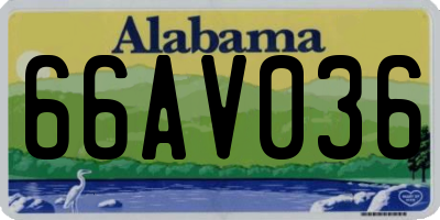 AL license plate 66AV036