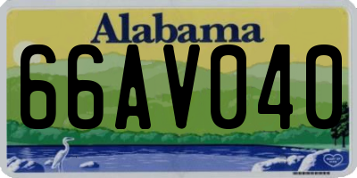 AL license plate 66AV040