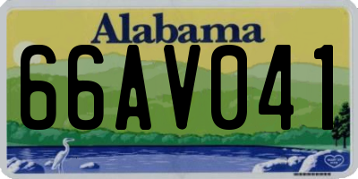 AL license plate 66AV041