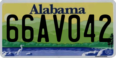 AL license plate 66AV042