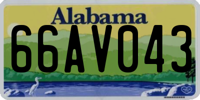 AL license plate 66AV043