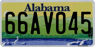 AL license plate 66AV045