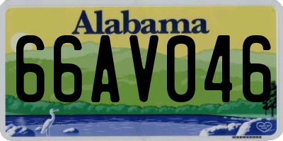 AL license plate 66AV046