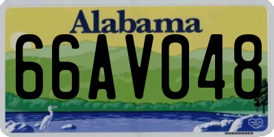 AL license plate 66AV048