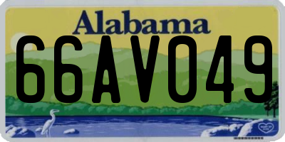 AL license plate 66AV049