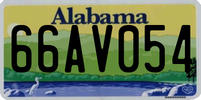 AL license plate 66AV054
