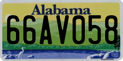 AL license plate 66AV058