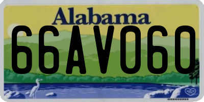 AL license plate 66AV060