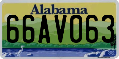 AL license plate 66AV063