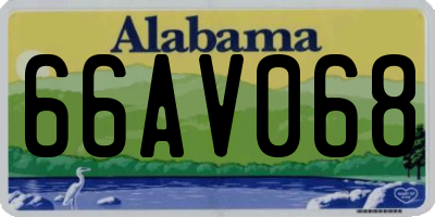 AL license plate 66AV068