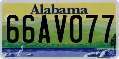 AL license plate 66AV077